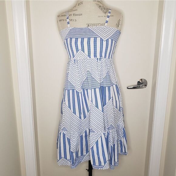 stripe cotton sun dress - Picture 1 of 6